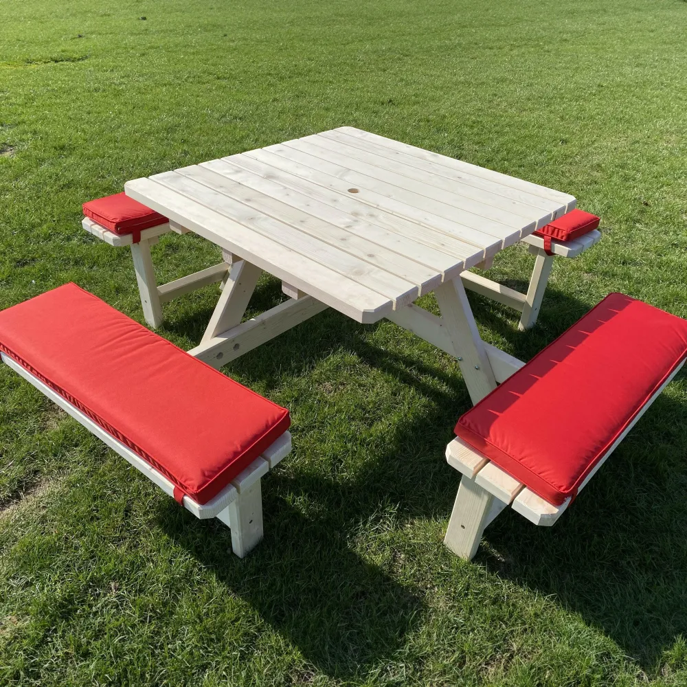 Cuscino per tavolo da picnic rosso 96cm