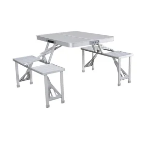 Mesa de picnic Marbueno Aluminio Gris 136 x 67 x 85 cm | Envío Rápido Disponible