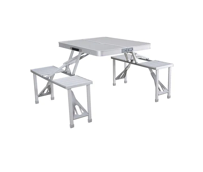 Mesa de picnic Marbueno Aluminio Gris 136 x 67 x 85 cm | Envío Rápido Disponible