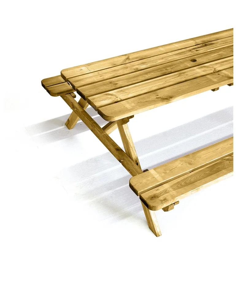 Resistente la Intemperie Tintada - mesa de picnic para 6-8 adultos | resistencia | comedero de made