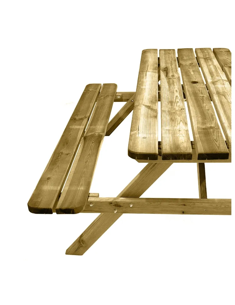 Resistente la Intemperie Tintada - mesa de picnic para 6-8 adultos | resistencia | comedero de made