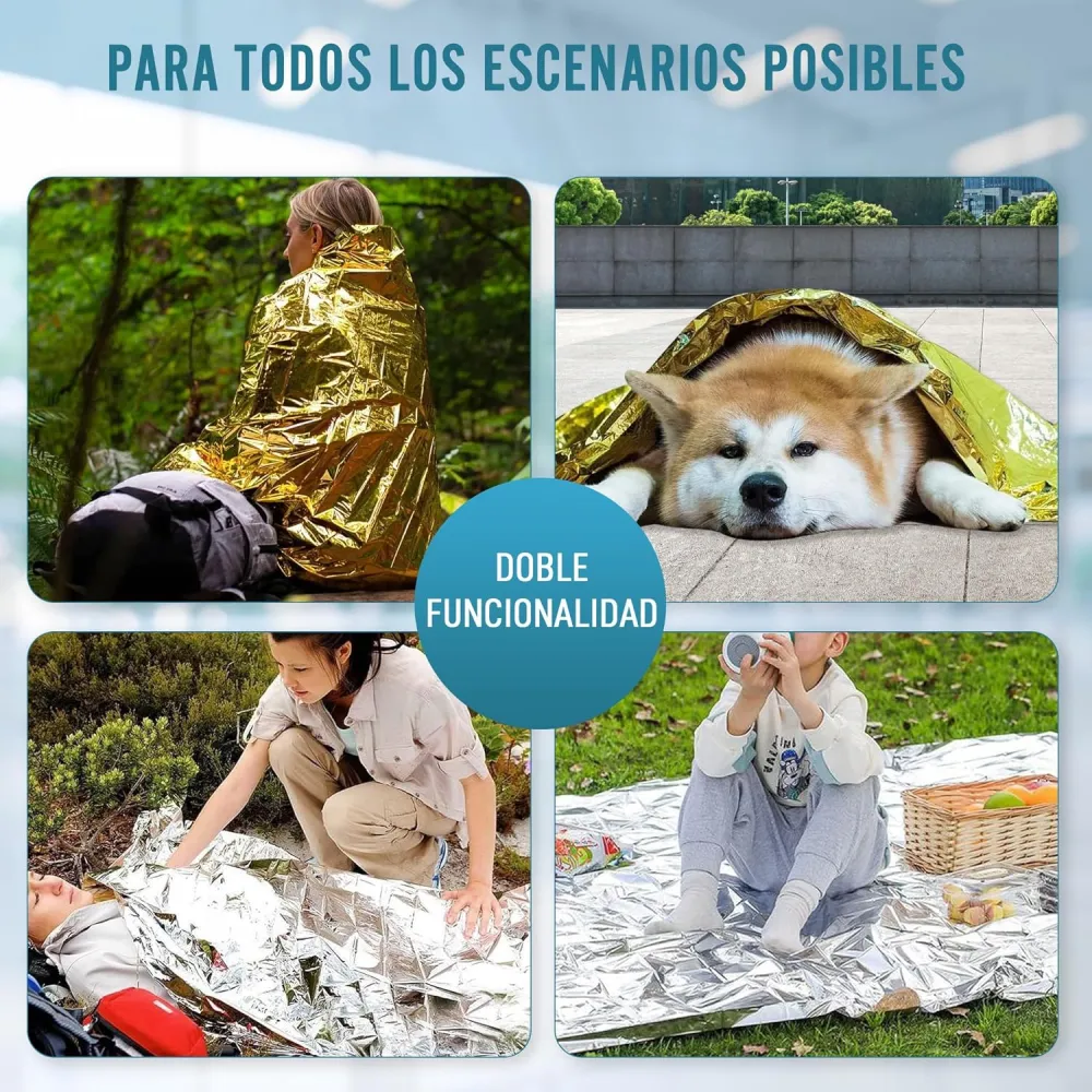 Certificado para Cultivo Interior Manta Térmica Emergencias y Supervivencia | Pack x5 Uds