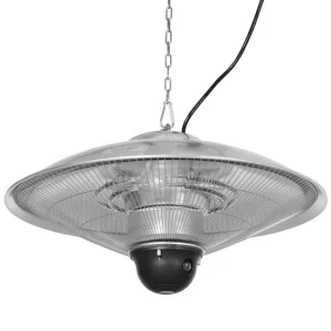 Outsunny Calefactor Exterior de Techo 1010/1200W Estufa de Infrarrojos con Mando Distancia 2 Niveles de Calor Protección I...