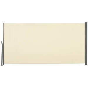 Outsunny Toldo Lateral Retráctil 300x160 cm Pantalla Enrollable Mampara de Privacidad Impermeable y Anti-UV Custodia la Pr...
