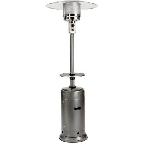 48000 BTU Propane Hammered Bronze Patio Heater De acero Table Silver HLDS01-CBT