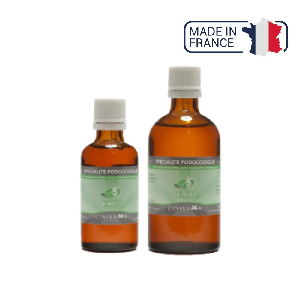 Aceite especial para bursitis n.° 5 - 2 tamaños - 100 % aceite imprescindible - Laboratorios Cinier B