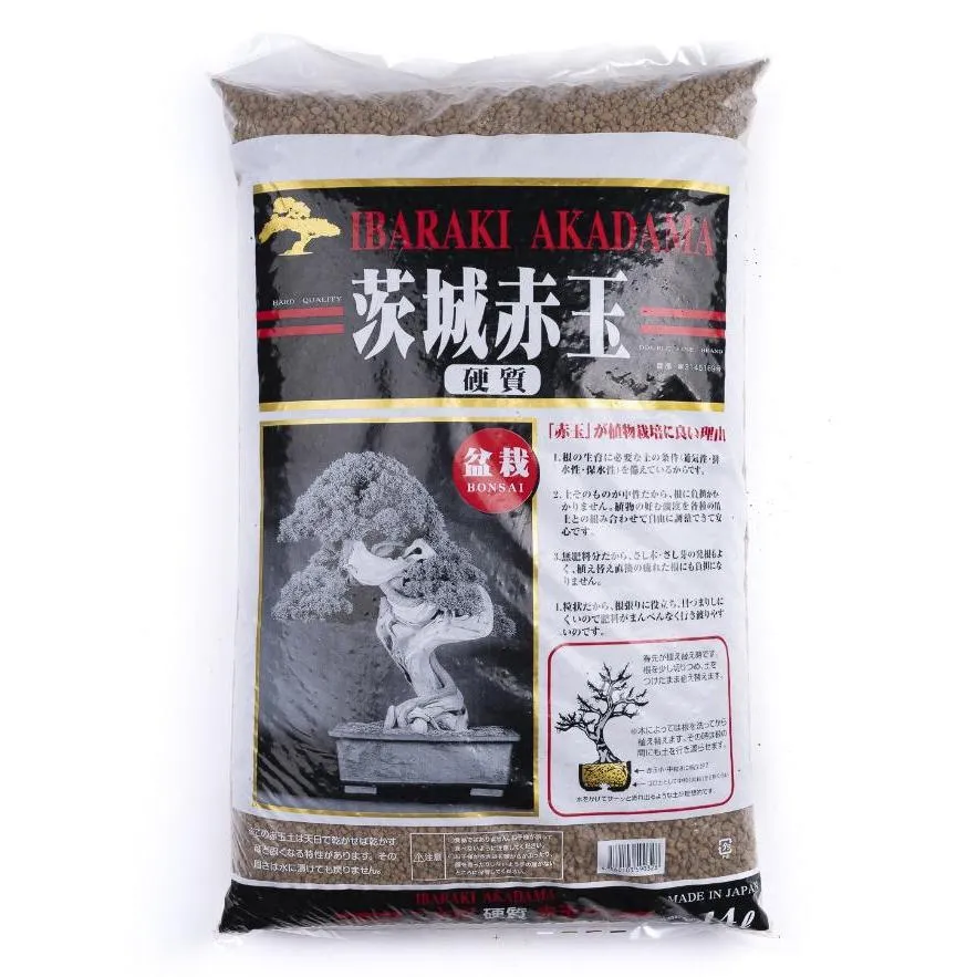 Akadama Ibaraki calidad extra grano chico 2-6 mm 14 L IBARAKI