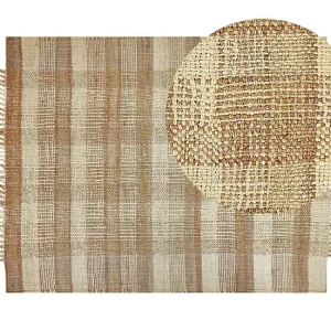 Alfombra de yute crema arena/natural 140 x 200 cm BERISSA