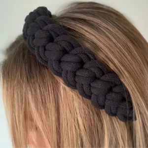 Algodón Cord Chunky Headband - Charcoal
