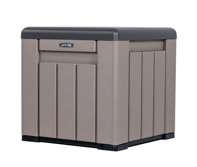 Baúl exterior ultrarresistente gris c/tapa desmontable Lifetime