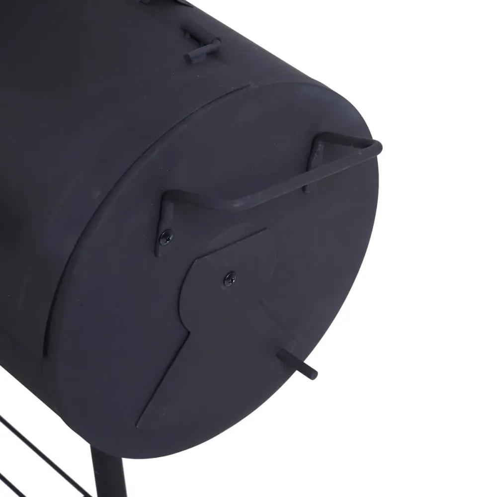 Barbacoa de carbón Outsunny 3 en 1 negro 104x124x53 cm