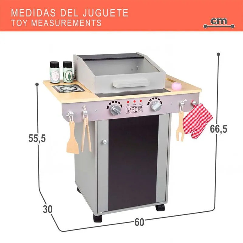 Barbacoa de juguete Teamson Kids +3A gris/natural 66,5x60x30 cm