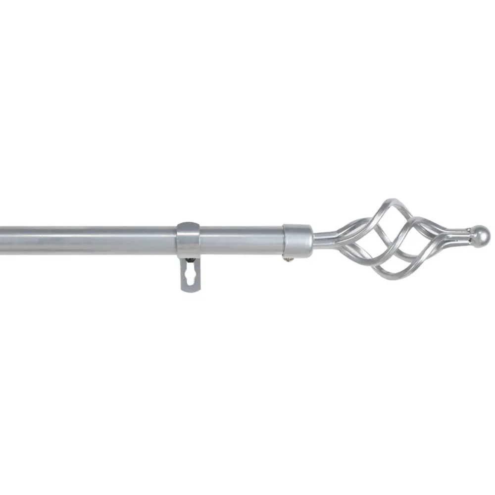 Barra de forja para todo tipo extensible y decorativa (gris, 120-210cm trenza)