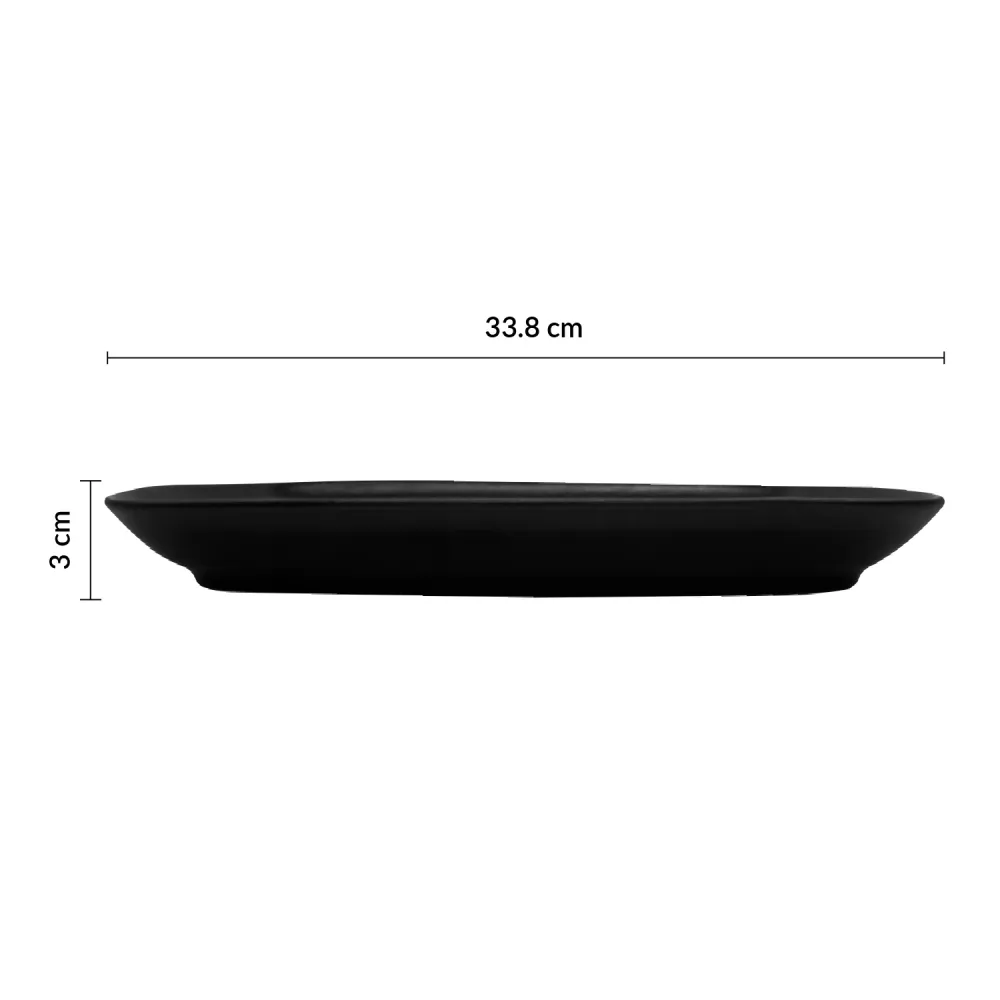 Charola Rectangular 33.8 X 21.3 cm Negro Pluton Cosmos