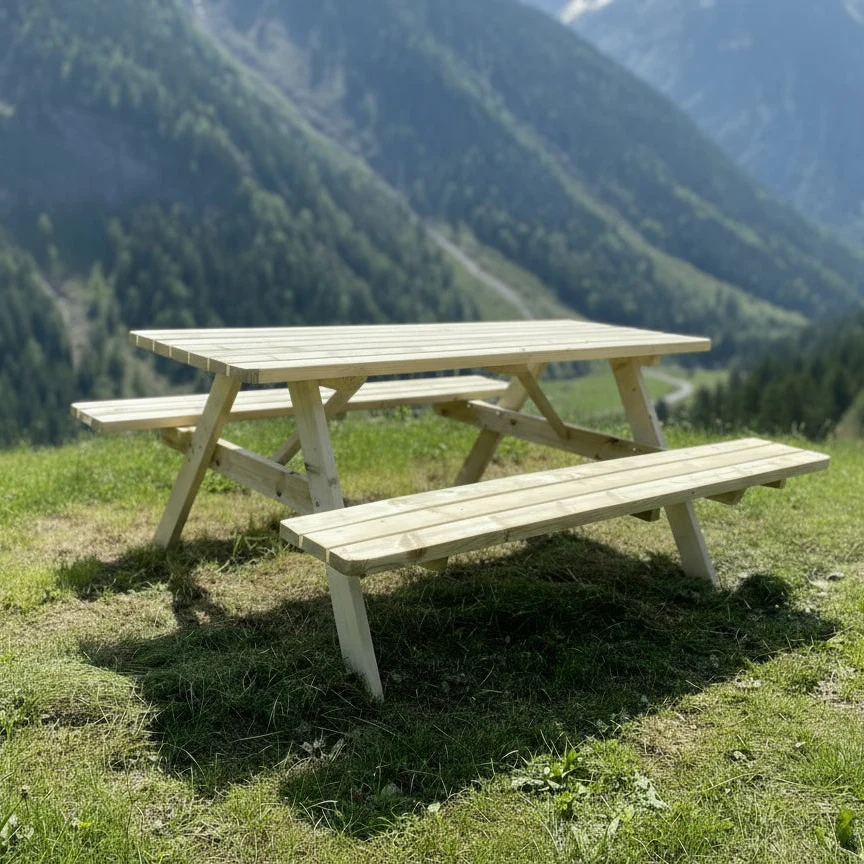 CON APP picknicktafel 180 cm KING ® (35 mm. plankdikte)