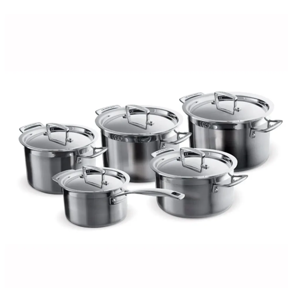Le Creuset 3-ply Inox Steel 5-piece Cookware Set