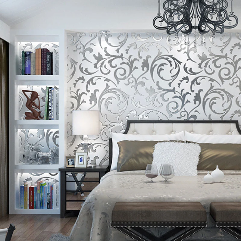 Decoración de pared no tejida papel pintado de rama botánica sofisticado europeo de 20,5" x 33' Amarillo