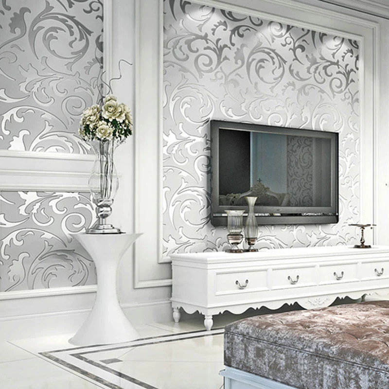 Decoración de pared no tejida papel pintado de rama botánica sofisticado europeo de 20,5" x 33' Amarillo