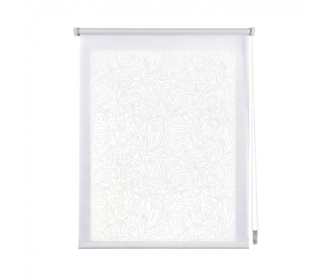 Estores enrollables estampado, estor con dibujos traslúcido Blanco Cachemira, 75 x 180 cm