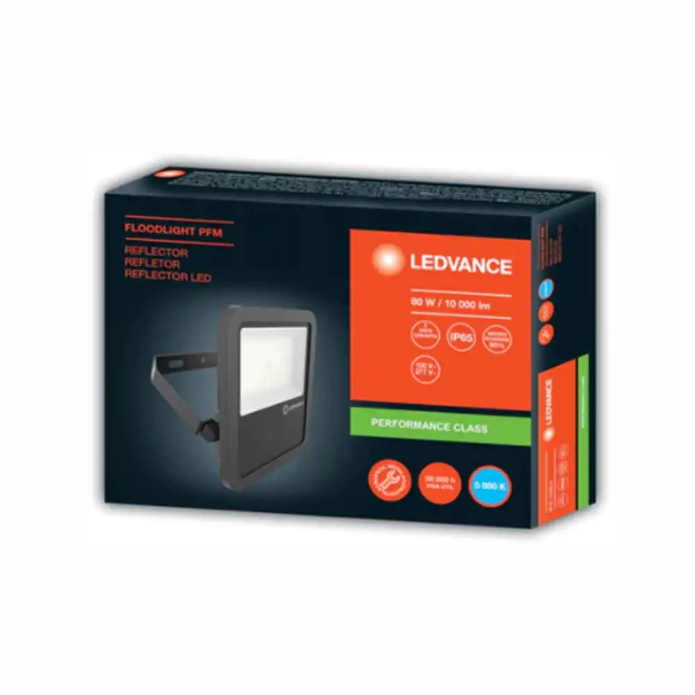 Floodlight pfm 80w/850 bk 100-277v 1000lm bk ledvance