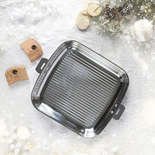 Gril Carré inox 30 cm Casteline - CRISTEL
