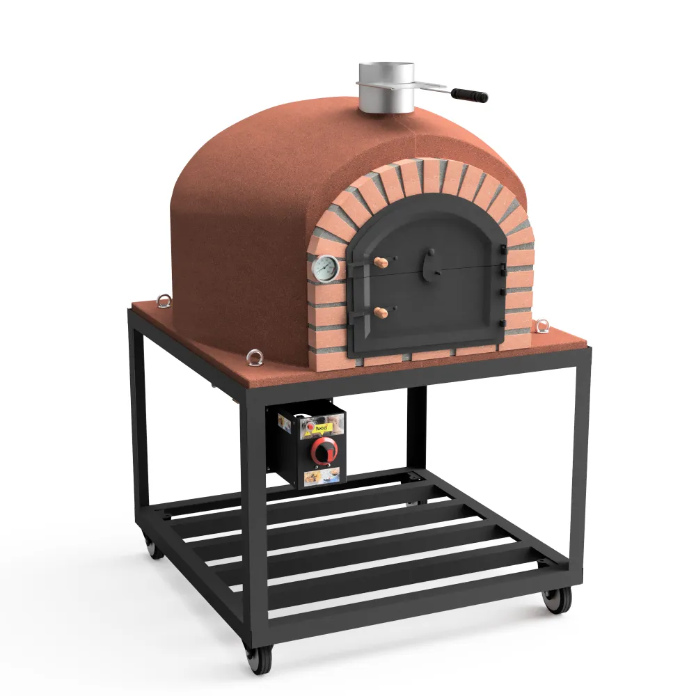 Horno de leñ exterior de obra modelo gran canária burdeos - 80x80x170cm