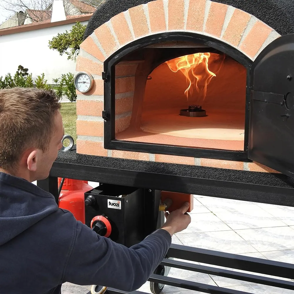 Horno de leñ exterior de obra modelo gran canária burdeos - 80x80x170cm