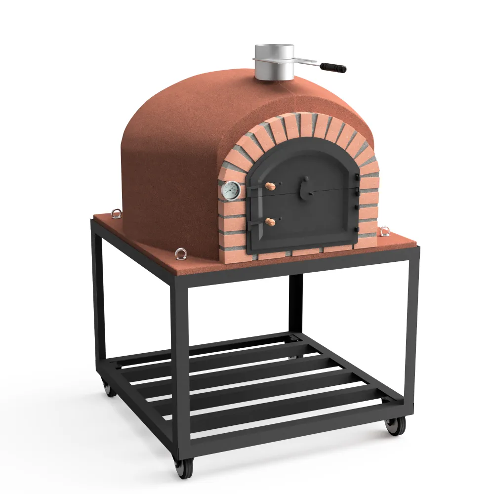Horno de leñ exterior de obra modelo gran canária burdeos - 80x80x170cm