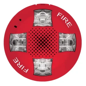 KIDDE F_EGCAVRF - Sirena Estroboscópica de Techo / 15-115 DC / Roja / Logo FIRE
