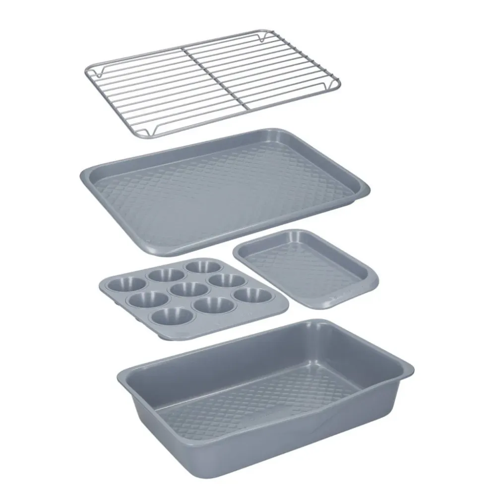 KitchenCraft MasterClass Porcelana Coated Baking and Grilling 5-Piece Set