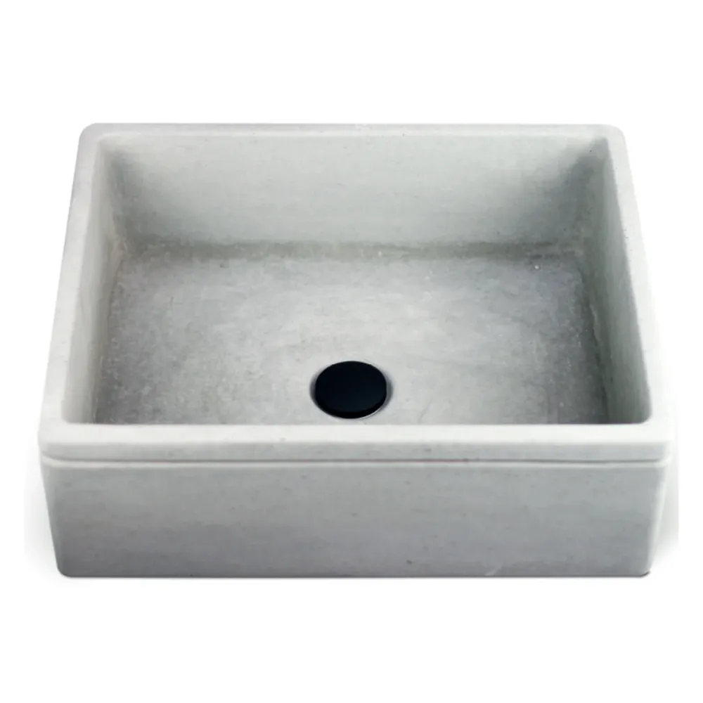 Lavello da esterno cemento grigio cm 50x40x18h cm modello Liz