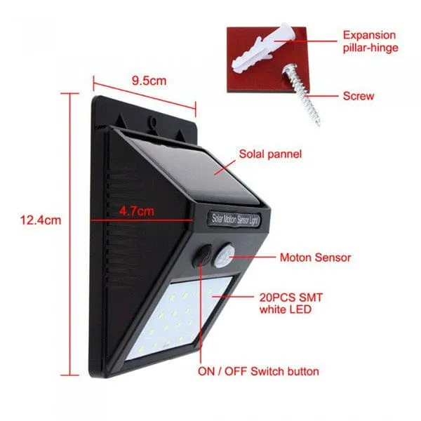 Luz exterior Terracota WS-531 LED con sensor solar y de movimiento