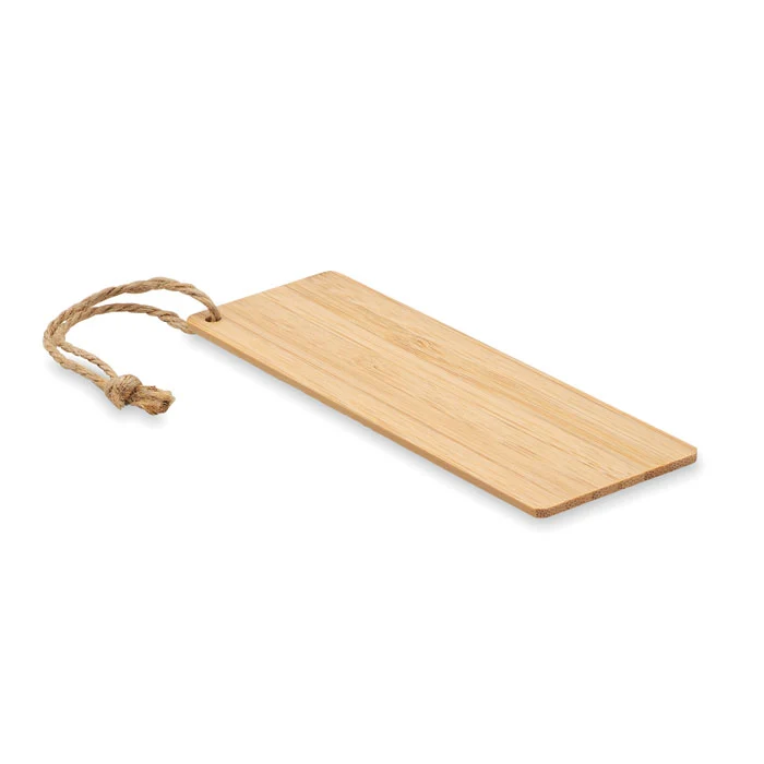 Marcapáginas de Bambú para Personalizar con Cordón de Yute Singular Eventos Kumaku