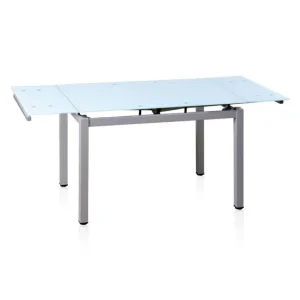 Mesa de cocina extensible Chef Gris - Blanco 170 x 75 x cm