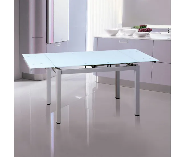 Mesa de cocina extensible Chef Gris - Blanco 170 x 75 x cm