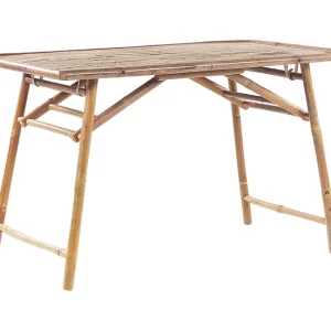 Mesa de jardín de madera de bambú clara 120 x 69 cm MOLISE