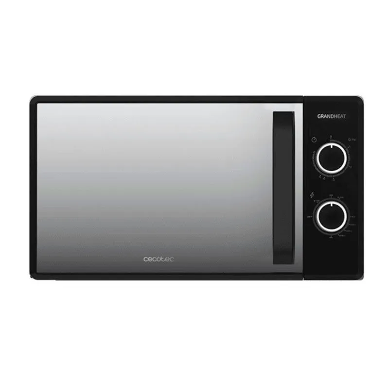 Microondas Cecotec Grandheat 3140 Mirror con grill 1050W/Grill 1000W 20L negro