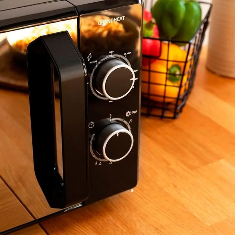 Microondas Cecotec Grandheat 3140 Mirror con grill 1050W/Grill 1000W 20L negro