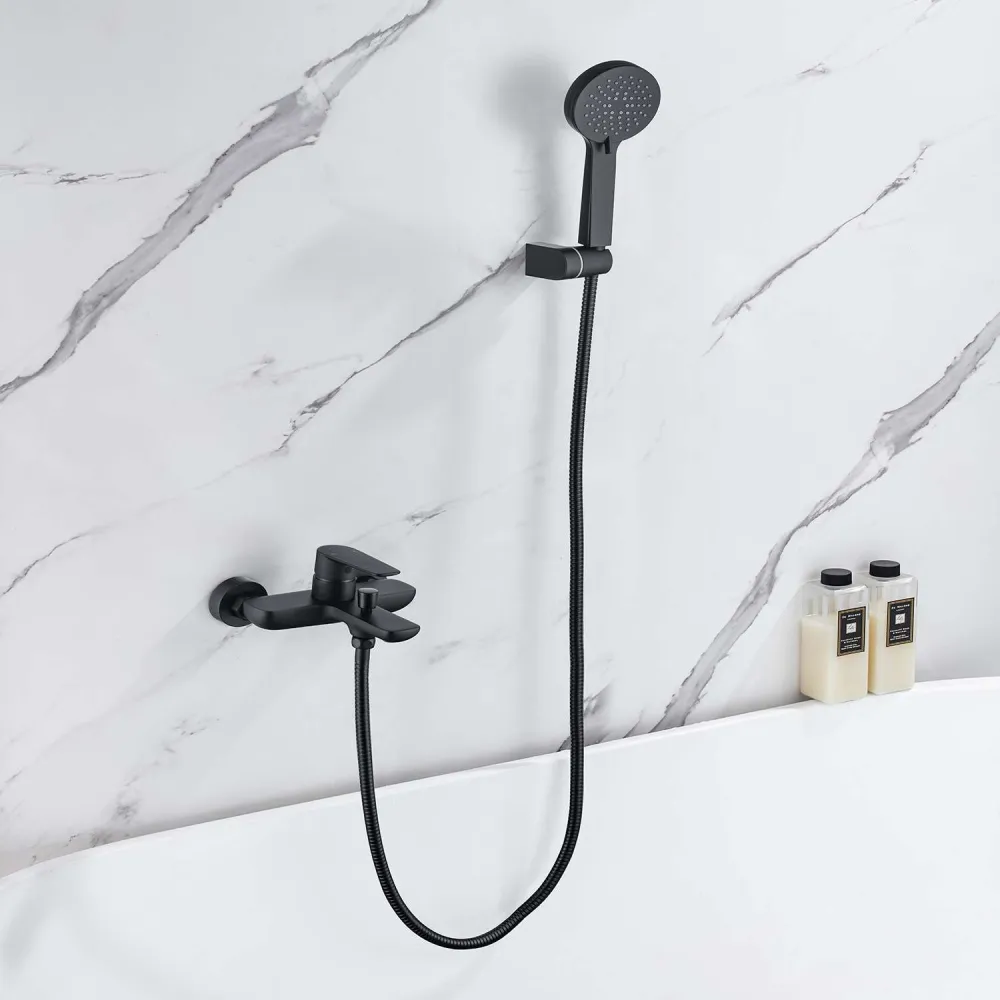 Monomando baño ducha sky bath negro mate serie nature