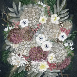 Moonlit Blooms Rugoso Canvas Wall Art