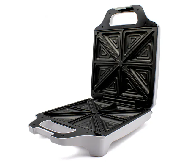 MPM MOP-35 Sandwichera, 4 Sandwiches, Placas Antiadherentes, Tostado Óptimo, Regulador Temperatura, 1600, Blanco