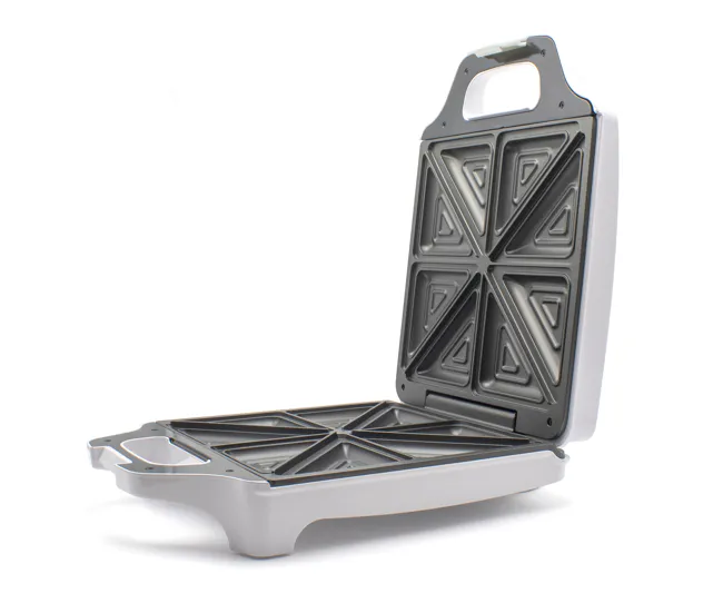 MPM MOP-35 Sandwichera, 4 Sandwiches, Placas Antiadherentes, Tostado Óptimo, Regulador Temperatura, 1600, Blanco