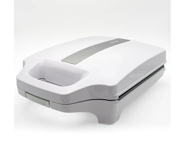 MPM MOP-35 Sandwichera, 4 Sandwiches, Placas Antiadherentes, Tostado Óptimo, Regulador Temperatura, 1600, Blanco