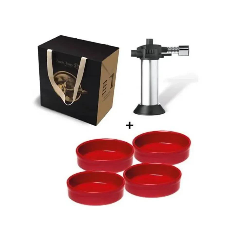 Pack 4 diminuto casseroles + Emile Henry torch