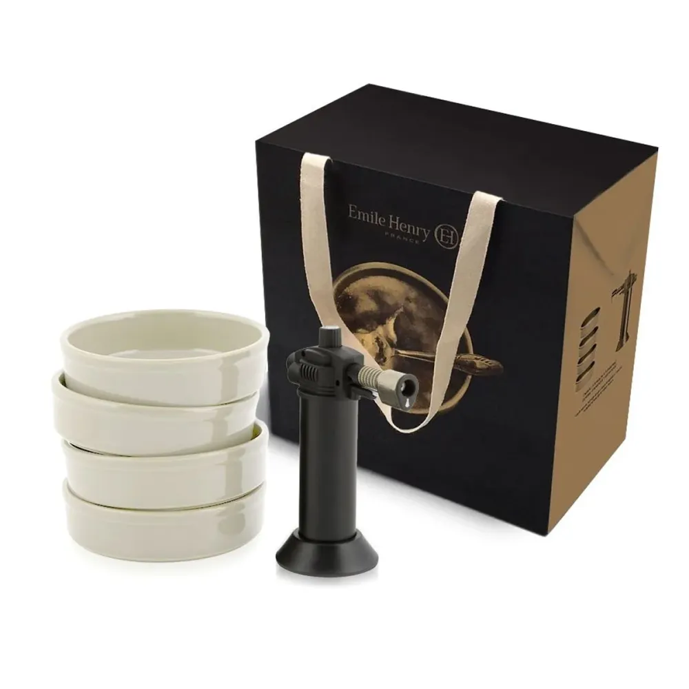 Pack 4 diminuto casseroles + Emile Henry torch