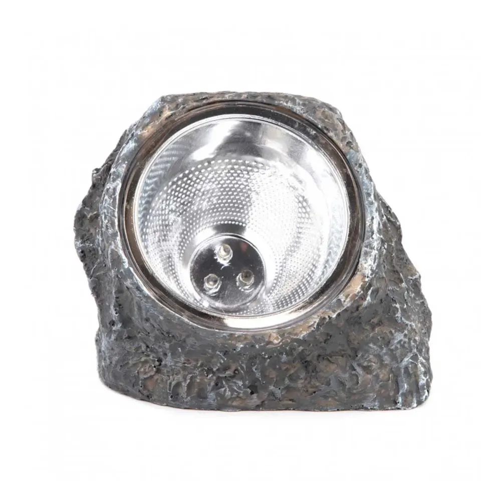 Pack 12 lámparas solares 7hSevenOn LED crepuscular piedra 6000K gris