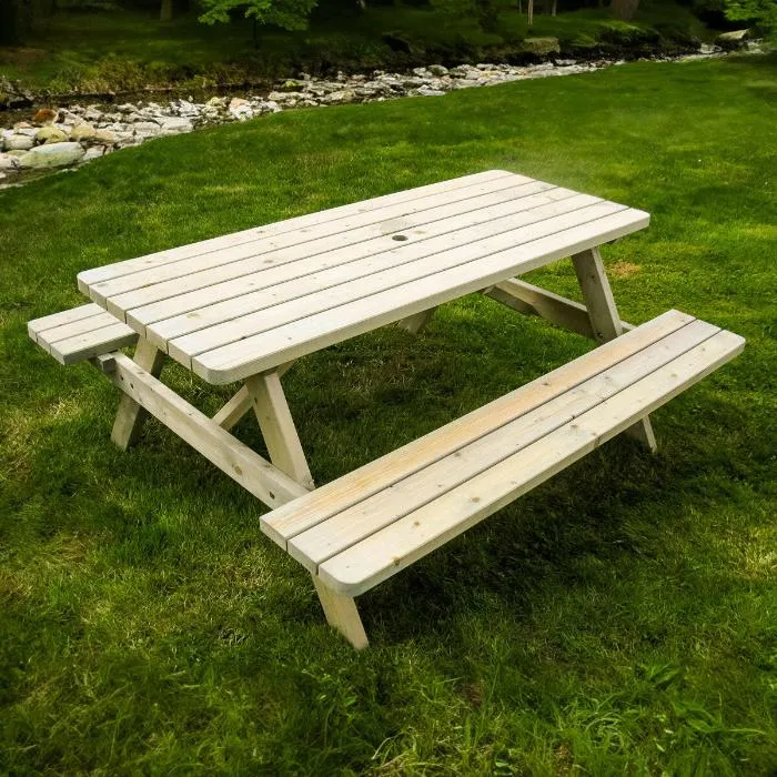 6 PACK - Picknicktafel 200 cm royal KING ® / 4.5 cm dikte