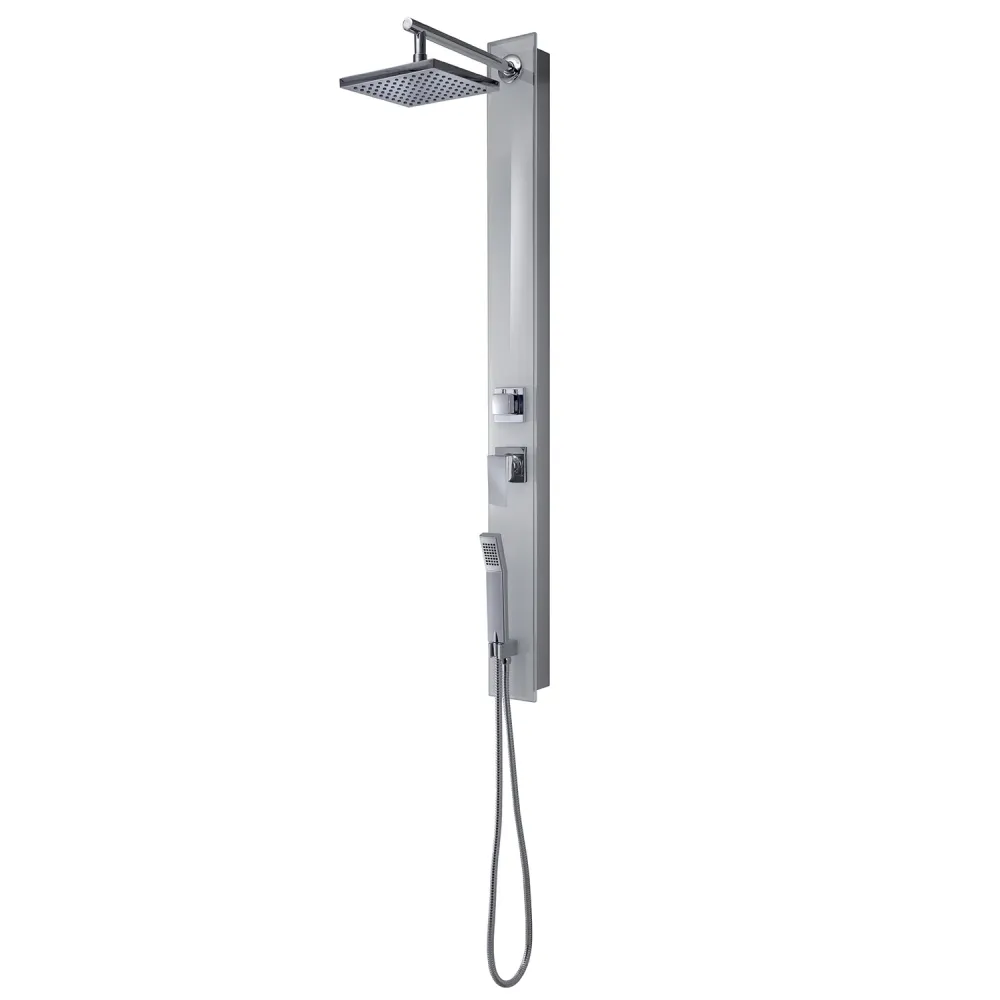 Pannello doccia total vetro temperato modello Style 00 di Gedy - Argento