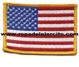 Parche bordado bandera americana blanco/rojo C/Velcro