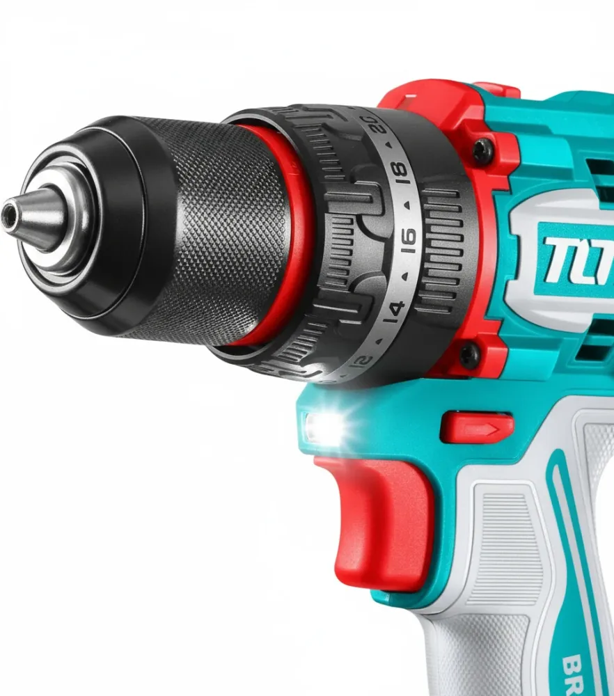 Perceuse à Percussion Sans Fil 20V TOTAL TIDLI206681 SOLO - Moteur Brushless Compacto 66Nm - Batterie Vendue Séparément